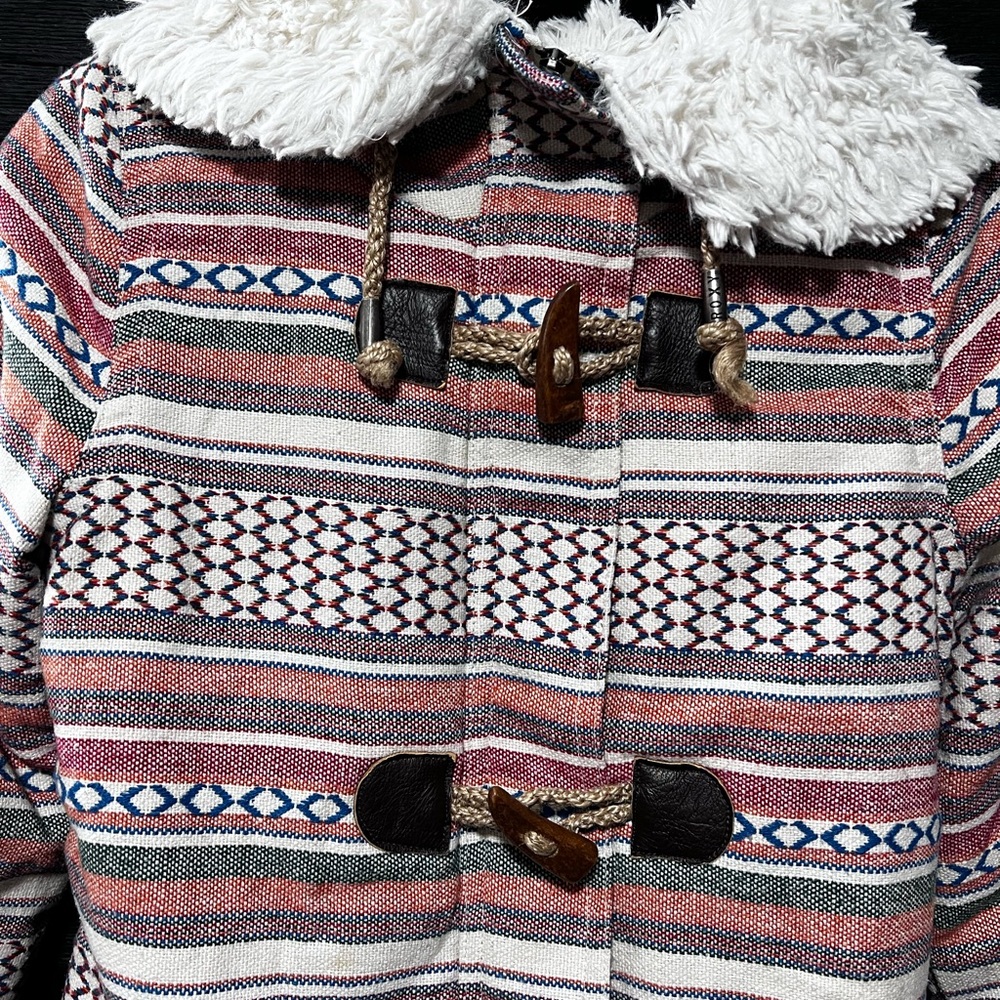 Roxy Striped Multicolor Teddy Jacket - image 2